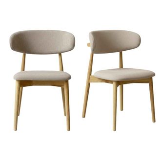 Moloo Silla en solid ash de tela glory greige (x2)