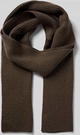 Camel Active Schal in Strick-Optik aus reiner Wolle in Dunkelbraun, Größe 1