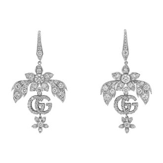 Gucci Flora Oorbellen - Dames - Oorbellen - Grijs - ONE Size - Accessoires