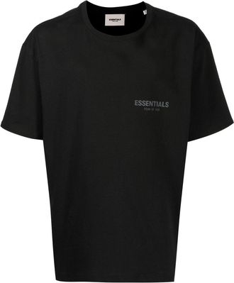 Fear of God logo-print cotton T-shirt - men - Cotton - M - Black