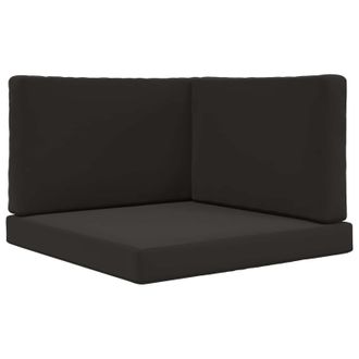 vidaXL Coj&iacute;n Para Sof&aacute; De Exterior 3 Pcs Negro Poli&eacute;ster Vidaxl