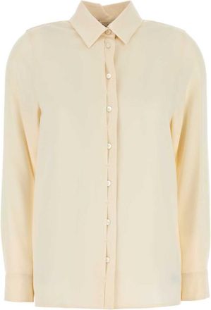 Max Mara Cream stretch silk Avion shirt