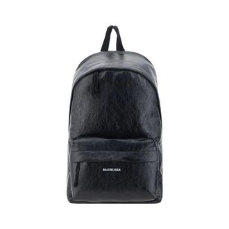 Balenciaga Backpacks, male, Black, Size: ONE SIZE Explorer Backpack with Logo Print