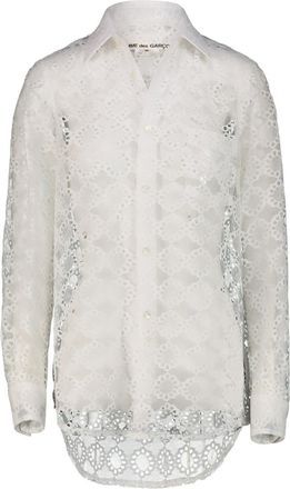 Comme Des Garçons Comme Des Garçons White Lace Shirt