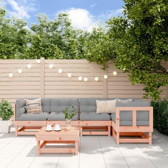vidaXL Juego De Muebles De Jard&iacute;n 6 Pzas Madera Maciza Abeto Douglas Vidaxl