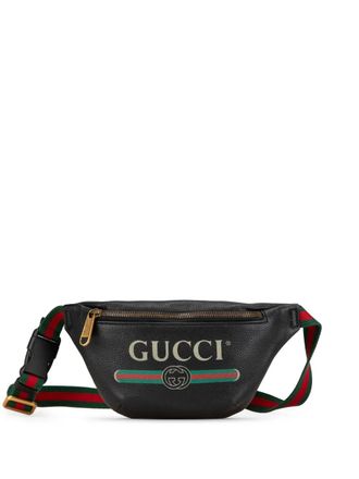 Gucci 2000-2015 Leather Logo belt bag - Black