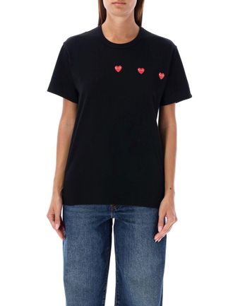 Comme Des Garçons Three Hearts T-Shirt