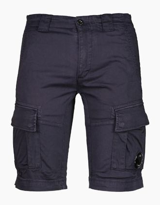 C.P. Company Mens Satin Stretch Lens Cargo Shorts - Navy - Size: 34/32