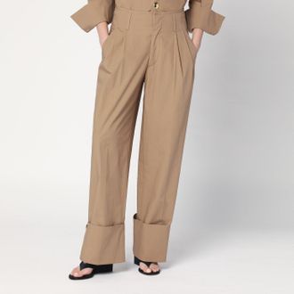 Darkpark Camel Coloured Cuffed Trousers