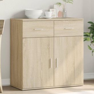 vidaXL Credenza Rovere Sonoma 79x38x80 cm in Legno Multistrato - Vidaxl
