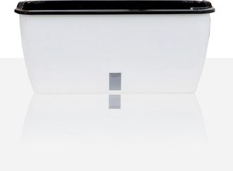 tomasucci Maceta para interior/exterior con autorriego grande Dahlia, blanca