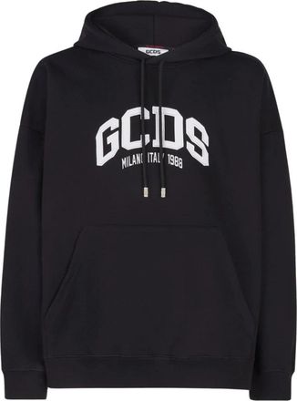 GCDS Logo Lounge Hoodie - Dames - Hoodies - Zwart - S - Katoen - Hoodies & sweatvesten
