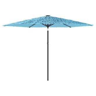 Berkfield Home Garden Parasol with Steel Pole Blue 288x288x225 cm | Size: 288 x 288 x 225 cm