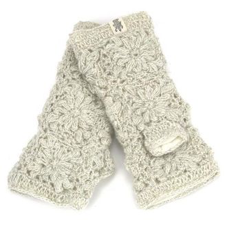 Nirvanna Designs Metal Vein Handwarmers in White/gold at Nordstrom