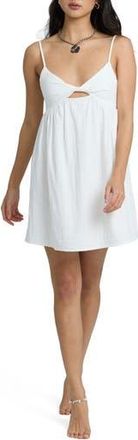 Billabong In a Twist Cotton Minidress in Salt Crystal at Nordstrom Rack, Size X-Large
