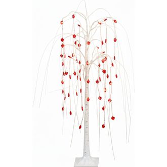 Nearly Natural 4-ft Pre-Lit Artificial Valentines Day Willow Tree with 48 Heart Shaped LED Lights in White at Nordstrom