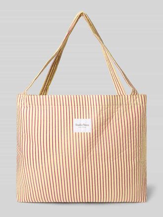 Studio Noos Tote Bag mit Logo-Patch Modell Poplin in GELB, Gr&ouml;&szlig;e 1