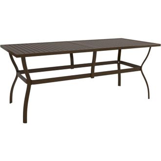 vidaXL Mesa De Jard&iacute;n De Acero Marr&oacute;n 190x80x72 Cm Vidaxl