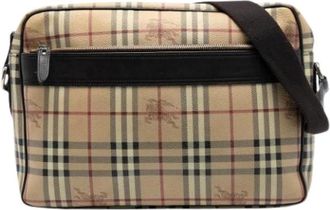 Burberry Pre-owned Cross Body Bags, female, Beige, Size: ONE SIZE Pre-owned Fabric Crossbody Bag