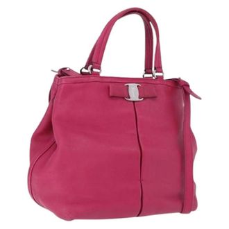 Ferragamo Pre-owned Hand Bag - Dames - Pre-owned - Roze - Maat: ONE Size Leer