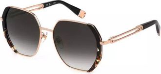 Furla Womens Fu117 Octagon Unglae - Black - One Size