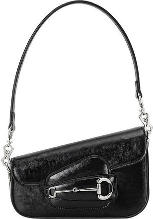 Gucci Black Leather Mini Gucci Horsebit 1955 Handbag
