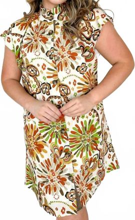 THML Clothing Retro Flower Dress In Multi