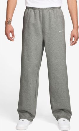 Nike Solo Swoosh Open Hem Fleece Sweatpants in 063 Dk Gry Hthr/lt Smk Gry at Nordstrom, Size Xx-Large