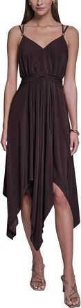 Halston Heritage Spaghetti Strap Midi Dress