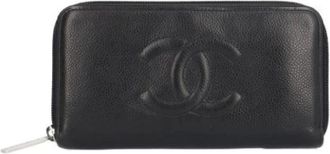 Chanel Pre-owned Wallets, female, Black, Size: ONE SIZE Pre-owned Leather Wallet