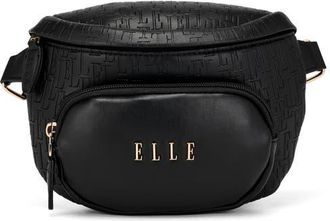 Elle Wayfarer 1.8L Vegan Leather Monogram Sling in Black at Nordstrom