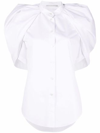 Stella McCartney short puff sleeve shirt - women - Cotton - 34 - White