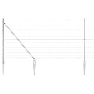 Berkfield Home Field Fence 1.2x50 m Galvanised Steel in Silver