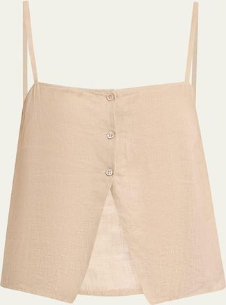 Frame Denim The Linen Button Top