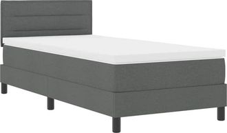 vidaXL Cama Box Spring Con Colch&oacute;n Gris Oscuro 90 X 190 Cm Tela Vidaxl