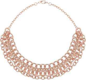 Karine Sultan 4 Tier Chain Necklace In Rose Gold