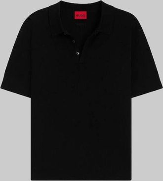 HUGO BOSS Mens HUGO San Peter-CV Knitwear, Black - Size: 38