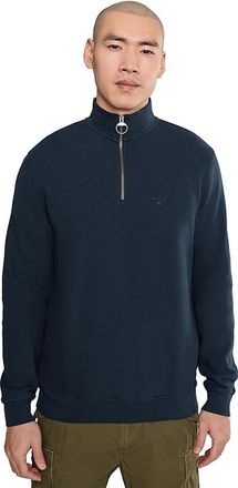 Barbour Pique Interlock Half Zip Sweatshirt Mens Sweatshirt Navy : 2XL, Cotton