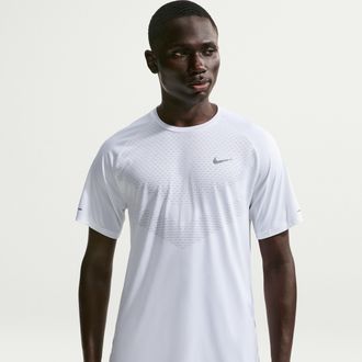 Nike Mens Stride Dri-FIT ADV Short-Sleeve Running Top in White | HV5203-100