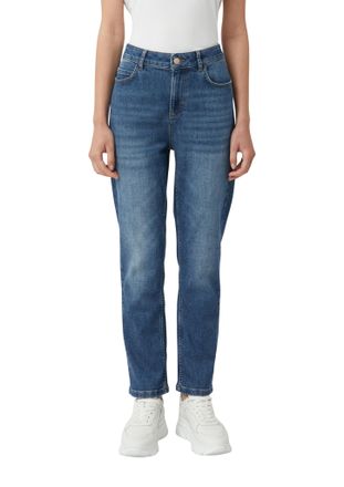Comma Straight-Jeans, Damen, Gr. 34, N-Gr, blau (blau used), Denim/Jeans, Obermaterial: 99% Baumwolle, 1% Elasthan, COMMA CASUAL IDENTITY, straight fit norm