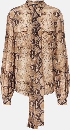 7 For All Mankind Blusa con stampa serpente