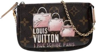 Louis Vuitton Pre-owned Mini Pochette Accessoires - Dames - Vintage Mini Tas - Bruin - ONE Size - Vintage
