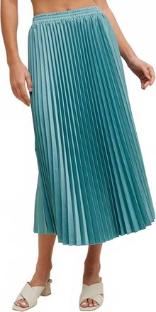 Wishlist Dream Coastal Pleated Midi Skirt In Sea