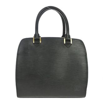 Louis Vuitton Pont Neuf Handbag Epi Leather Black Leather Handbag (Pre-Owned)