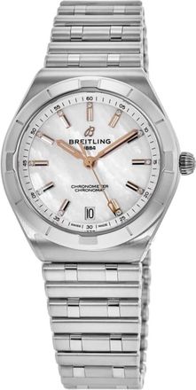 Breitling Chronomat Automatic 36 Mother of Pearl Diamond Dial Stainless Steel Womens Watch A10320101A1A1