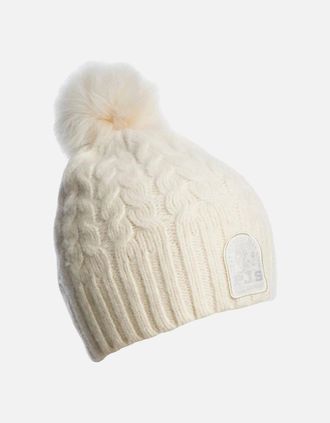 Parajumpers Womens Parajumpers Kylie Cable Hat Moonbeam - White - Size: S-M