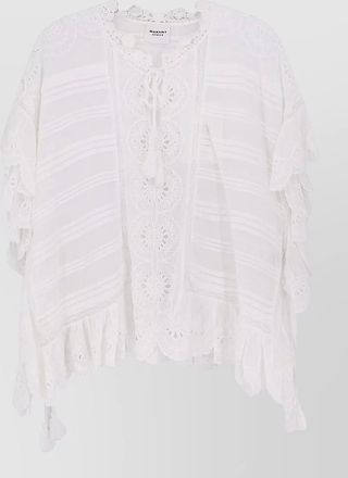 Isabel Marant payton cotton top sleeveless laced hem