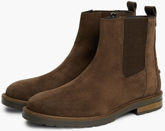 Tommy Hilfiger Mens Suede Chelsea Boot - Cocoa - US 11.5 / EU 45