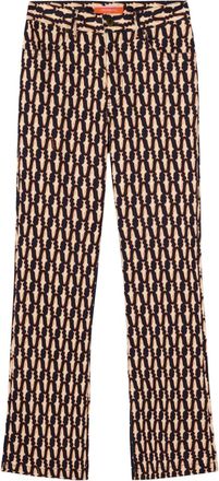 La DoubleJ Jeans svasati con stampa - Blu