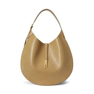 Polo Ralph Lauren Shoulder Bags, female, Beige, Size: ONE SIZE ID Calfskin Large Shoulder Bag